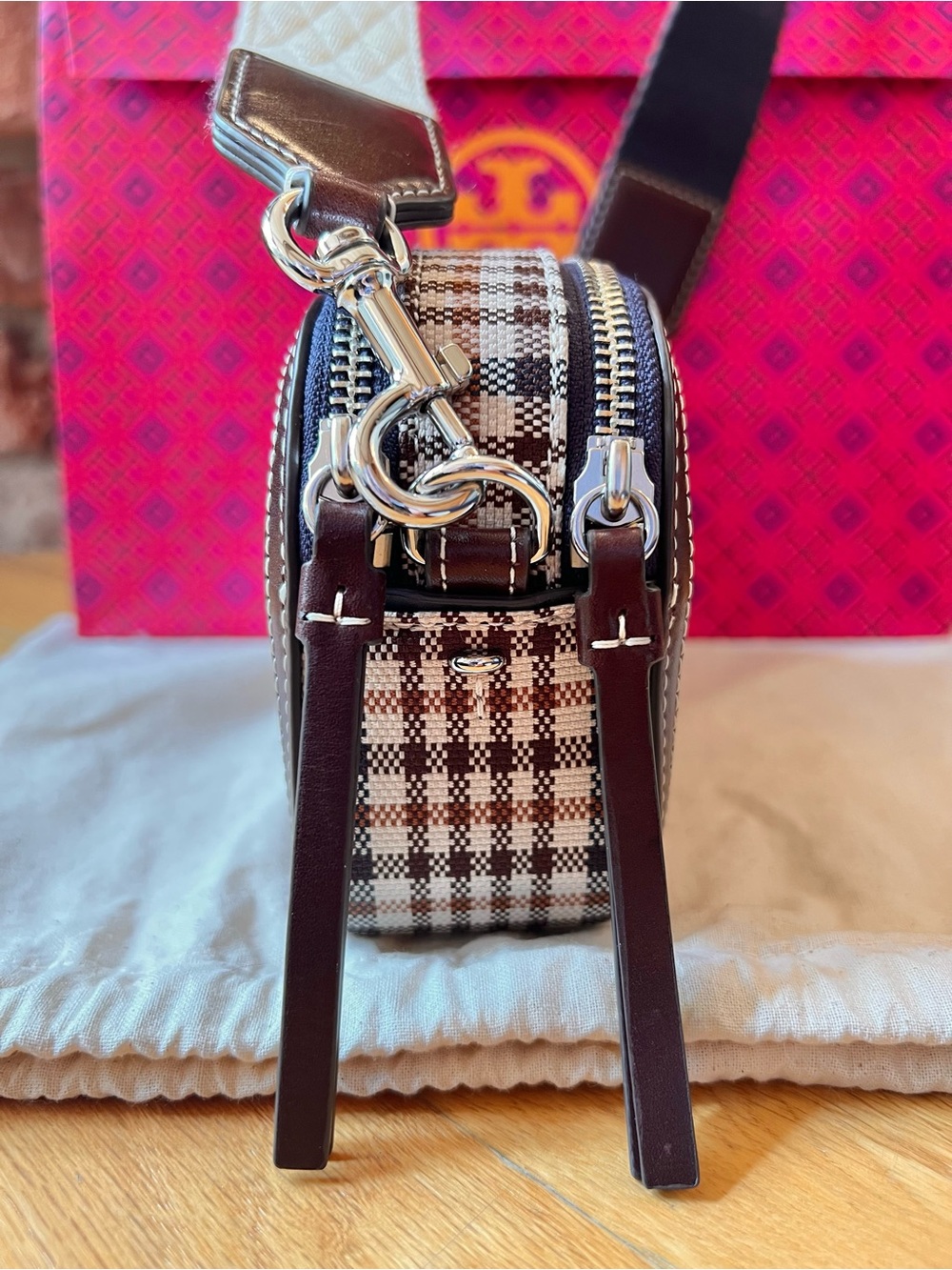 Tory Burch Multicolor Miller Plaid Mini Crossbody Bag - Picture 5 of 15
